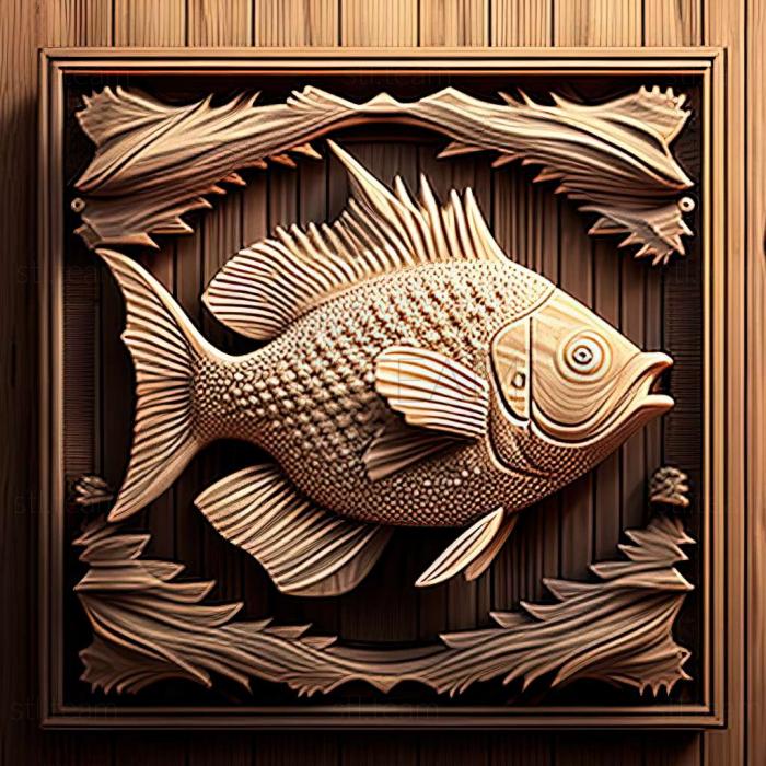 3D model Puntius lateristriga fish (STL)